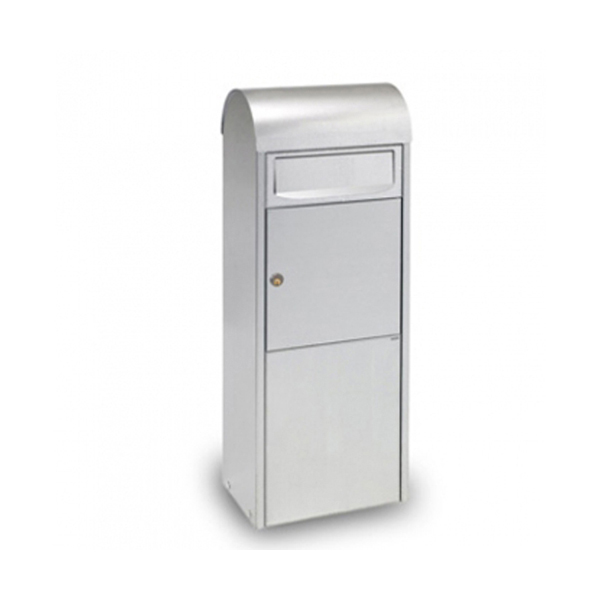 Buzón de correo seguro con pilar de puerta integrado para exteriores de metal